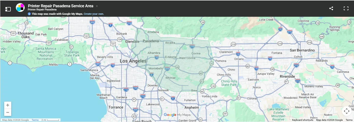 Printer Repair Pasadena Service Area